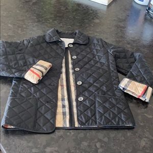 Burberry diamond quilted black jacket